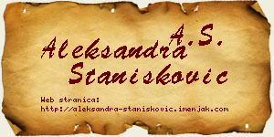Aleksandra Stanišković vizit kartica